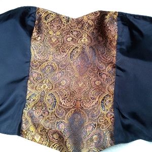 Handmade Corset GORGEOUS Copper/Black Paisley